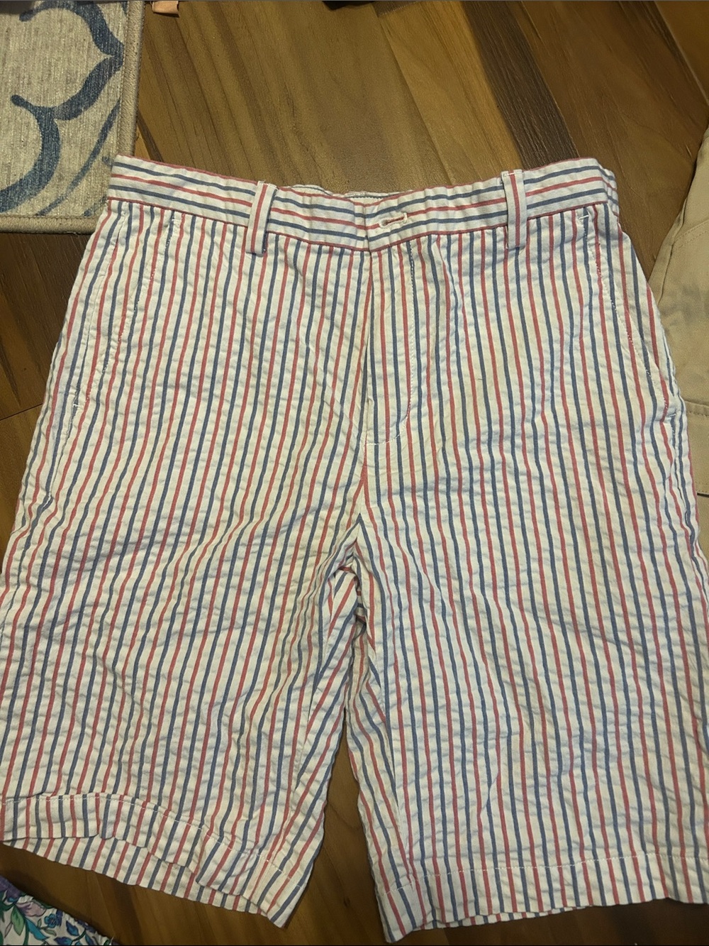 Vineyard Vines Red, Blue & White Striped Seersucker Shorts